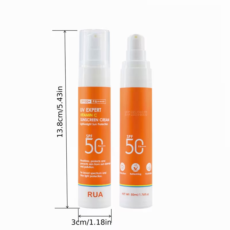 Vitamin C Sunscreen for Face and Body, Non-Greasy, Sweat- & Water-Resistant, Ideal for Outdoor Activities on Sunny Days