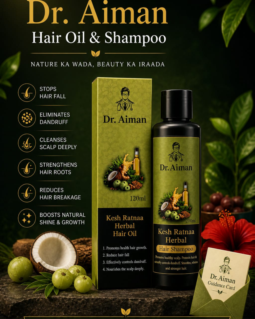 Dr Aiman Hair Recovery System (Oil & Shampoo Cambo)