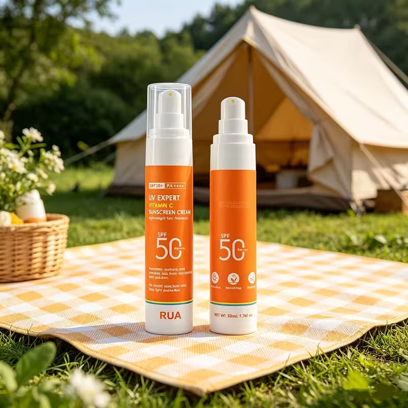 Vitamin C Sunscreen for Face and Body, Non-Greasy, Sweat- & Water-Resistant, Ideal for Outdoor Activities on Sunny Days